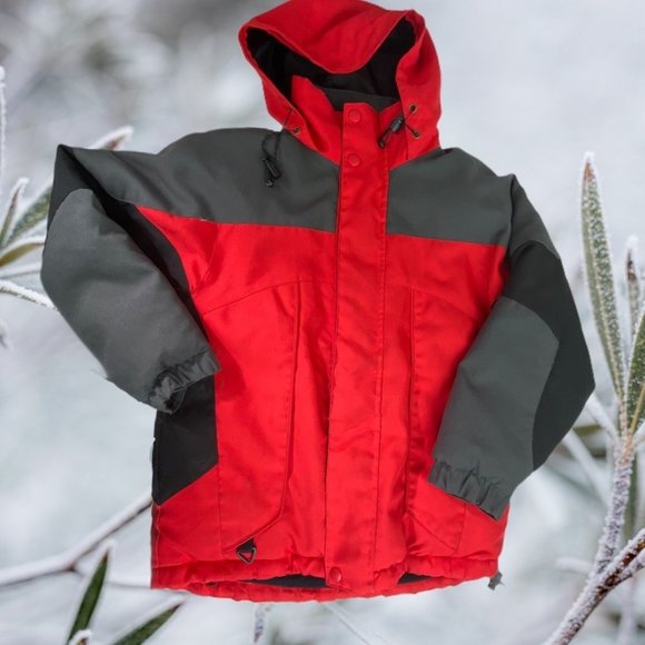 Maxam Mountain Other - Maxam Mountain Red Fleece Lined Down Filled Hooded Snowboarding Coat size 9 10